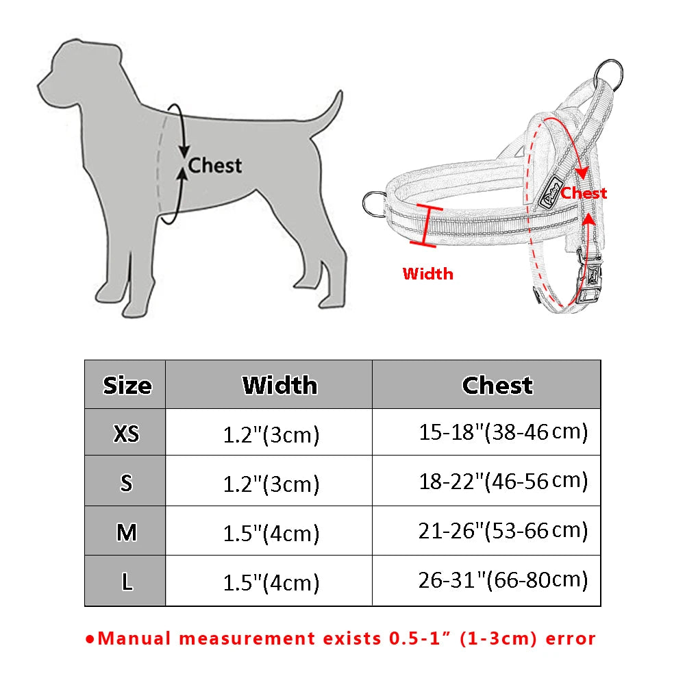 No-Pull Dog Harness | Reflective & Adjustable | S/M/L