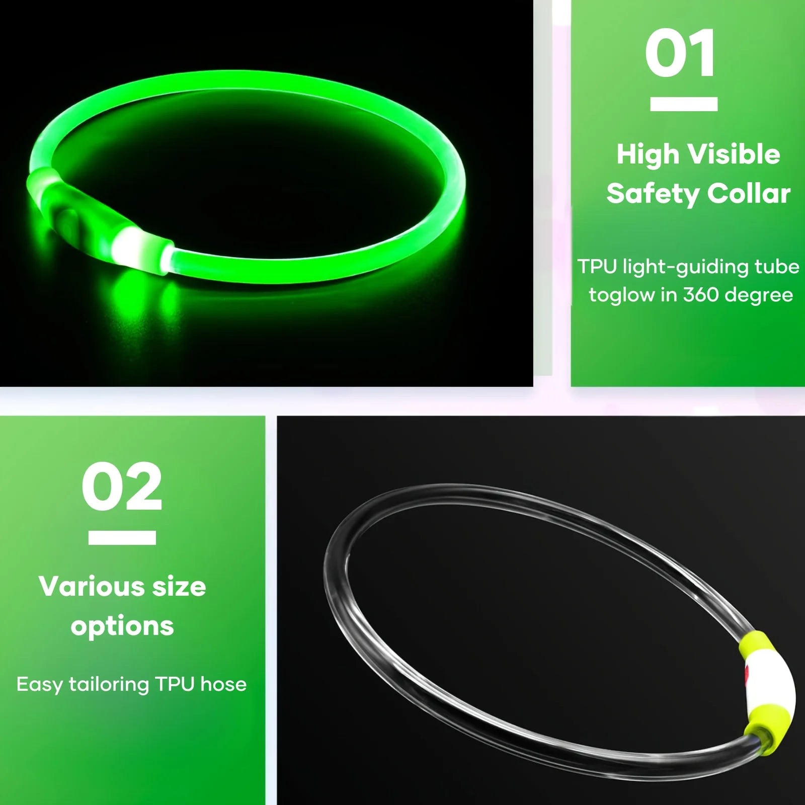 LED Dog Collar | USB Rechargeable | Safe Night Walks