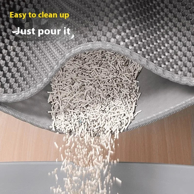 Premium Large Cat Litter Mat — 90x60CM Waterproof Double Layer