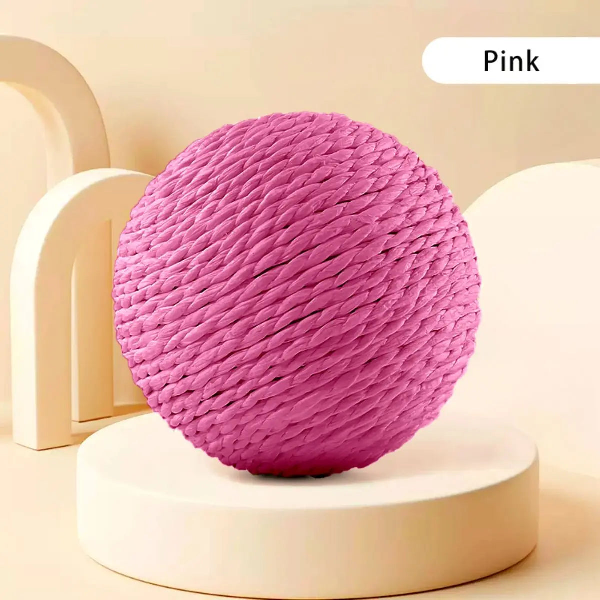 Sisal Cat Scratching Ball — Interactive Toy for Kittens & Cats