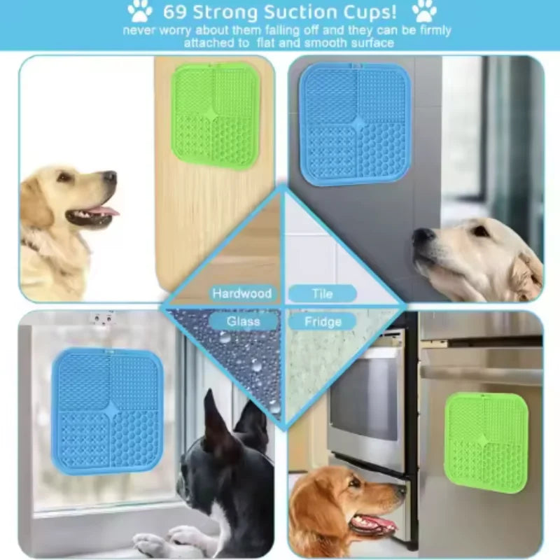 Dog Lick Mat — Slow Feeder Silicone Pad for Dogs & Cats