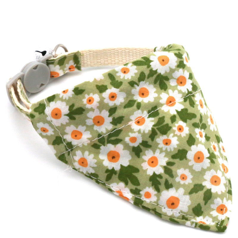 Floral Dog Bandana | Adjustable Neck Scarf for Dogs & Cats