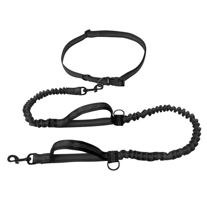 Hands-Free Elastic Dog Leash — Reflective & Retractable for Running