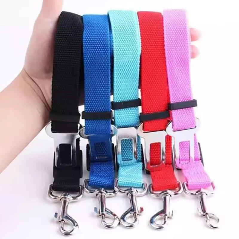 Dog Car Seat Belt Safety Harness — Adjustable Travel Restraint for Pets