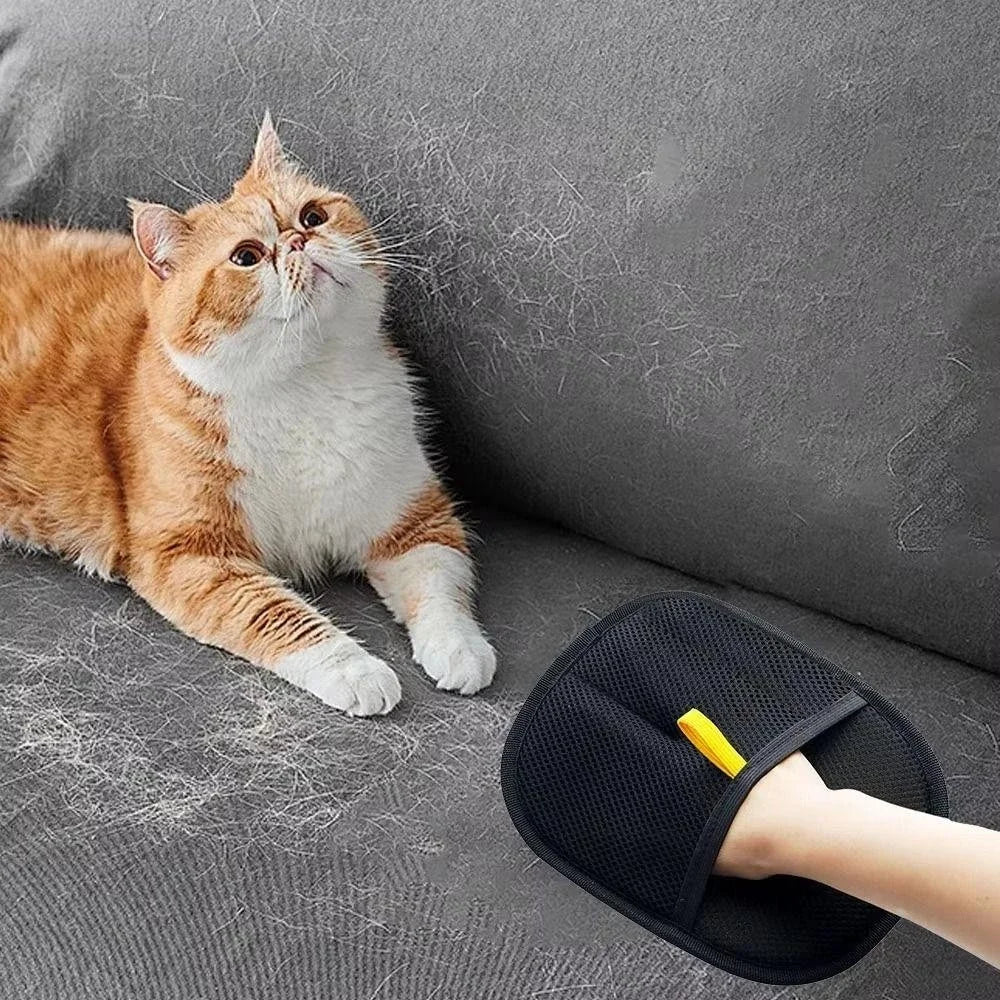 Pet Hair Remover Glove — Reusable Electrostatic Lint Brush for Dogs & Cats