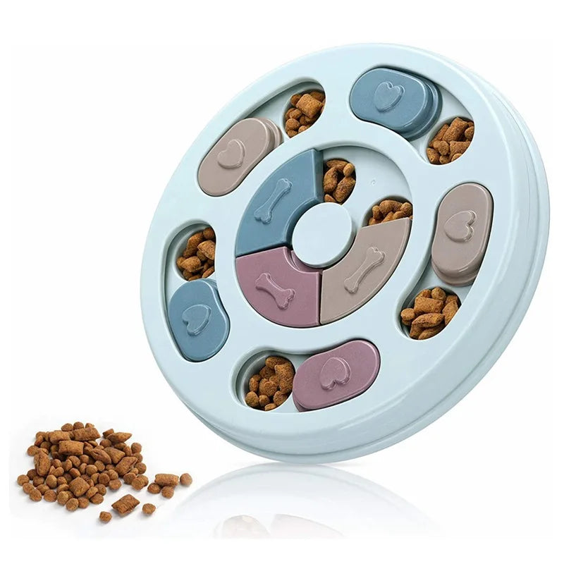 Dog Puzzle Slow Feeder Bowl — Interactive Training Toy to Relieve Boredom