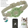 Fashion Airtag Cat Collar — Adjustable with Bell & Anti-Lost Tag Holder
