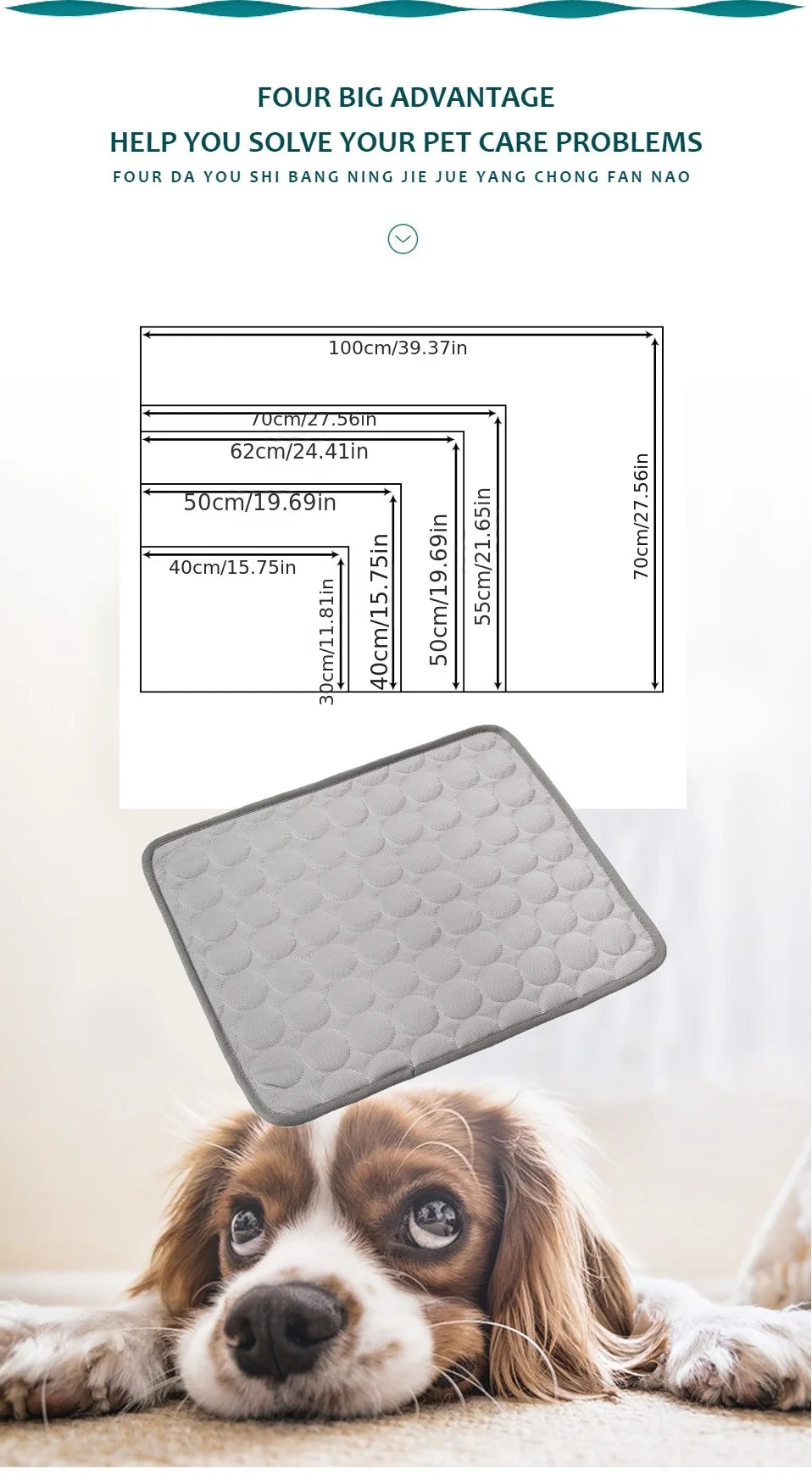 Dog Cooling Mat — Self-Cooling Pad for Dogs & Cats