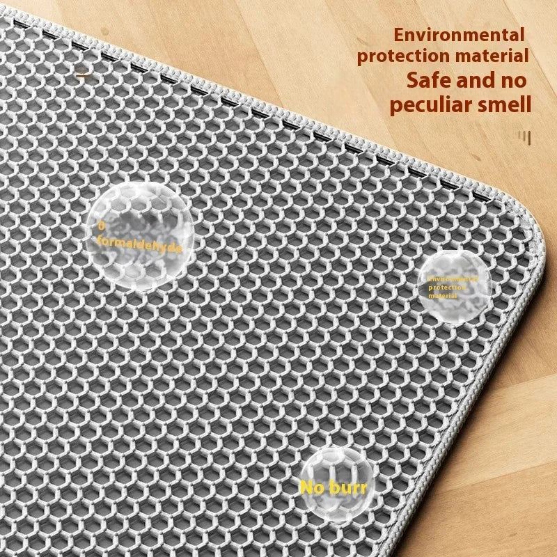 Premium Large Cat Litter Mat — 90x60CM Waterproof Double Layer