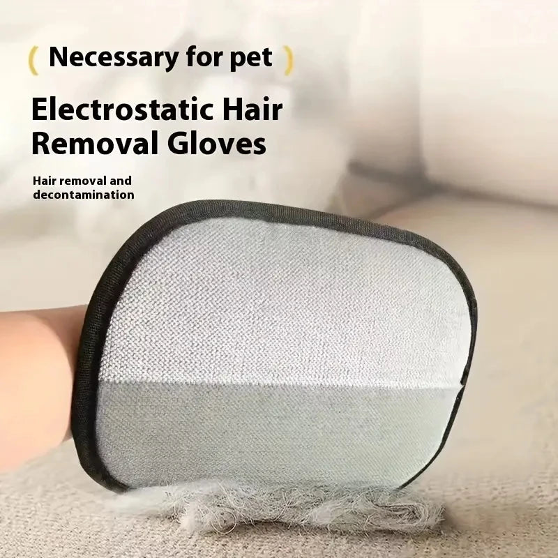 Pet Hair Remover Glove — Reusable Electrostatic Lint Brush for Dogs & Cats