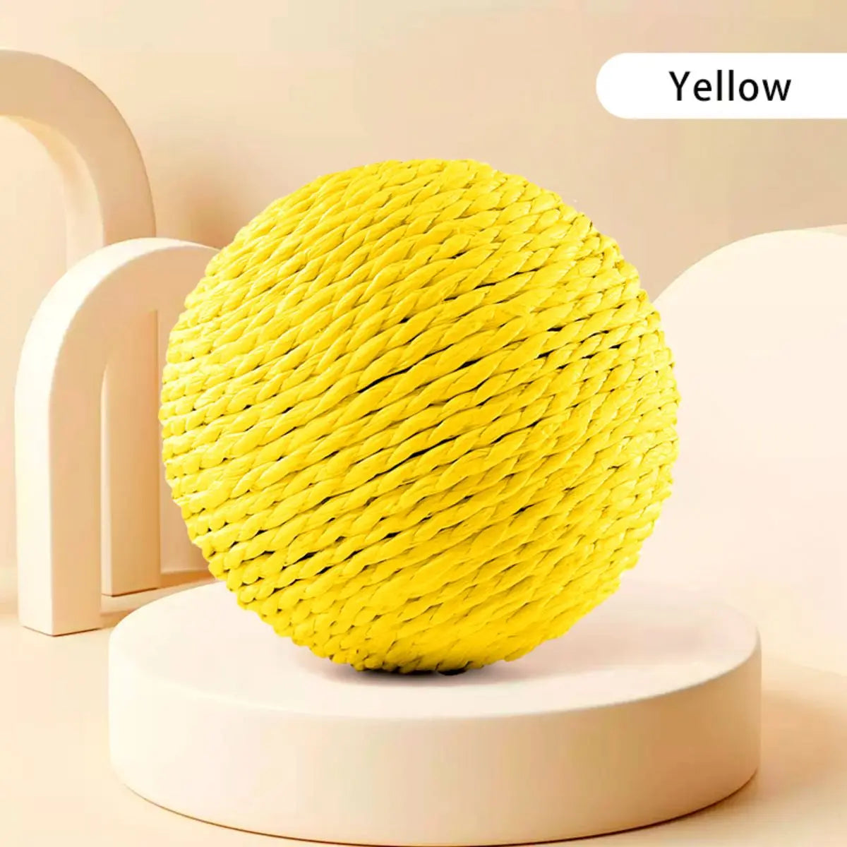 Sisal Cat Scratching Ball — Interactive Toy for Kittens & Cats
