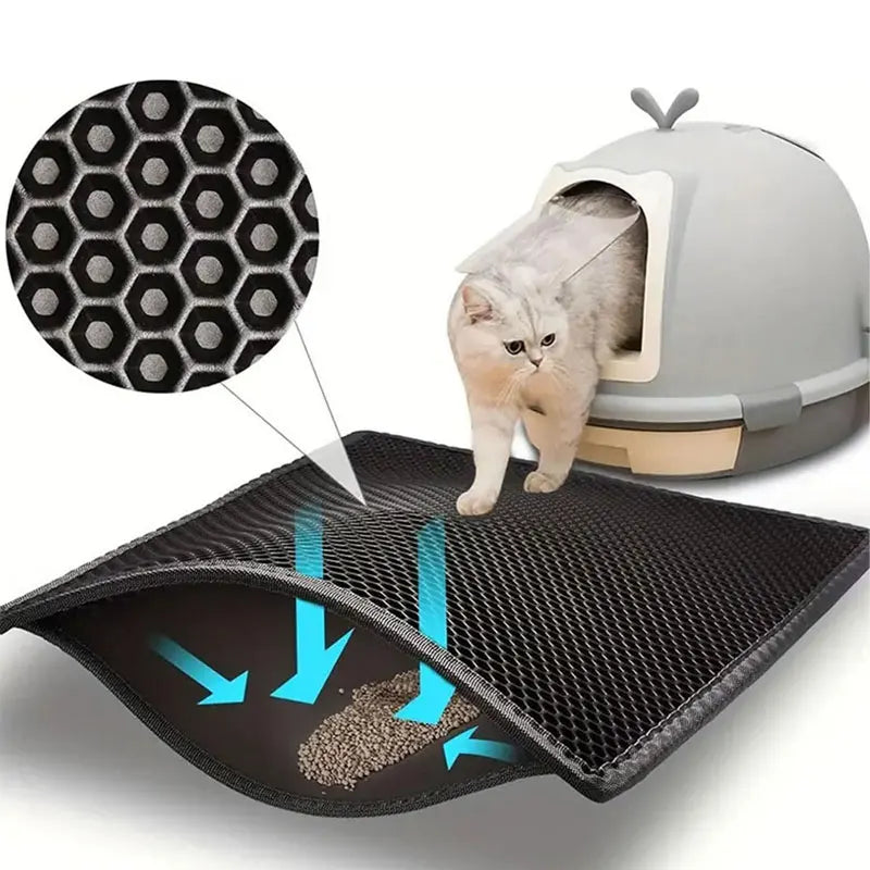 Double Layer Cat Litter Mat | Waterproof & Easy Clean