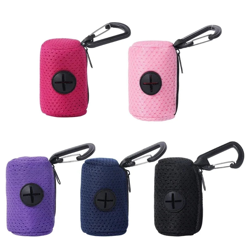 Dog Poop Bag Dispenser | Leak-Proof with Carabiner Clip