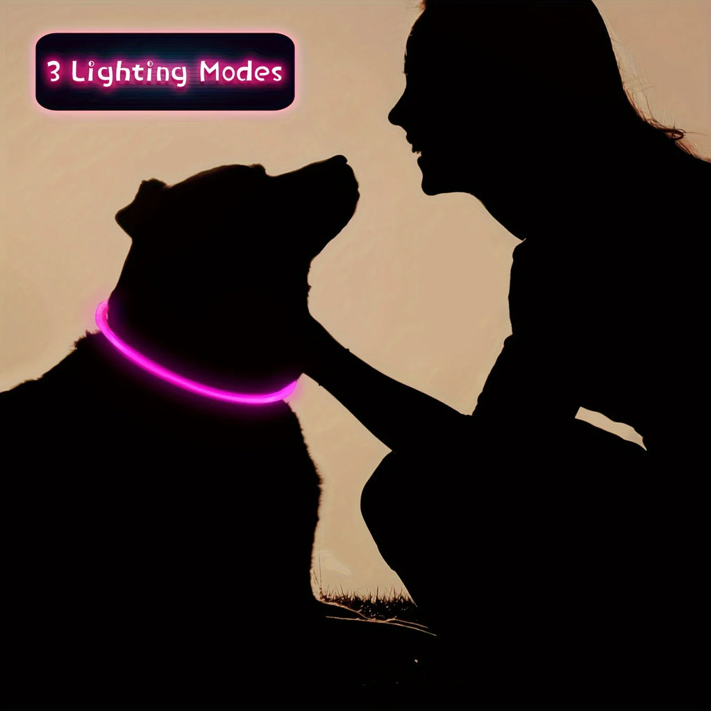 LED Dog Collar | USB Rechargeable | Safe Night Walks