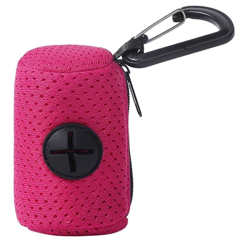 Dog Poop Bag Dispenser | Leak-Proof with Carabiner Clip