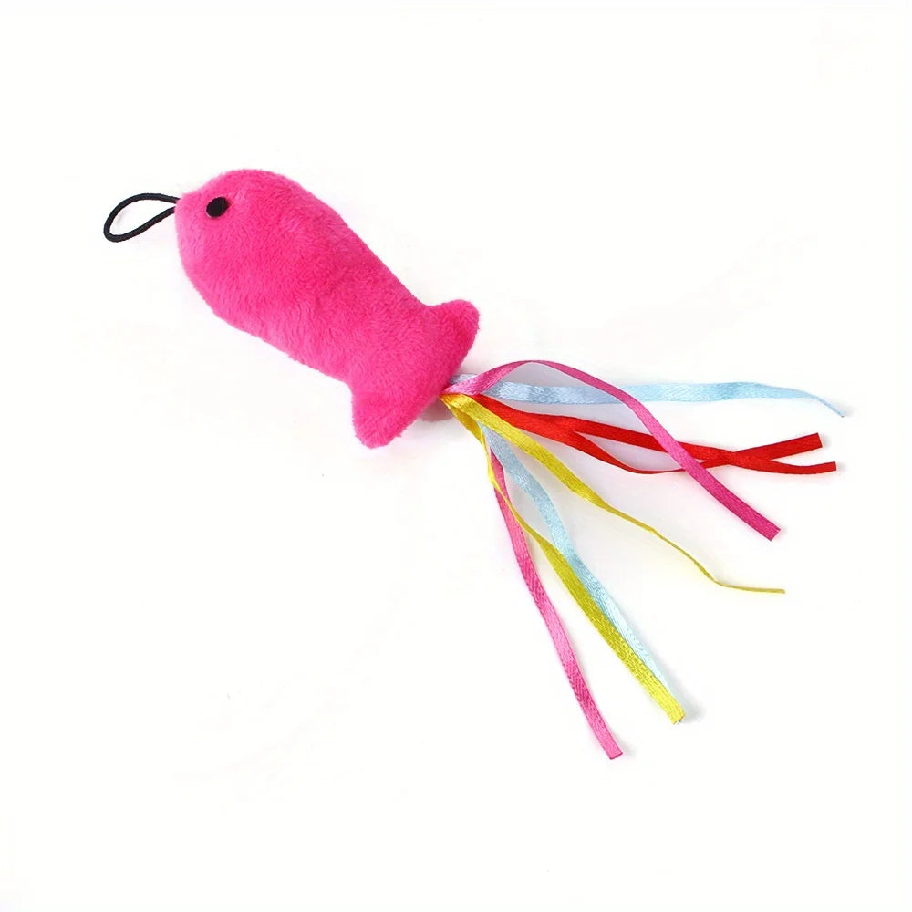 12 Pack Interactive Cat Toy Set — Feather Wand Teaser for Kittens & Cats
