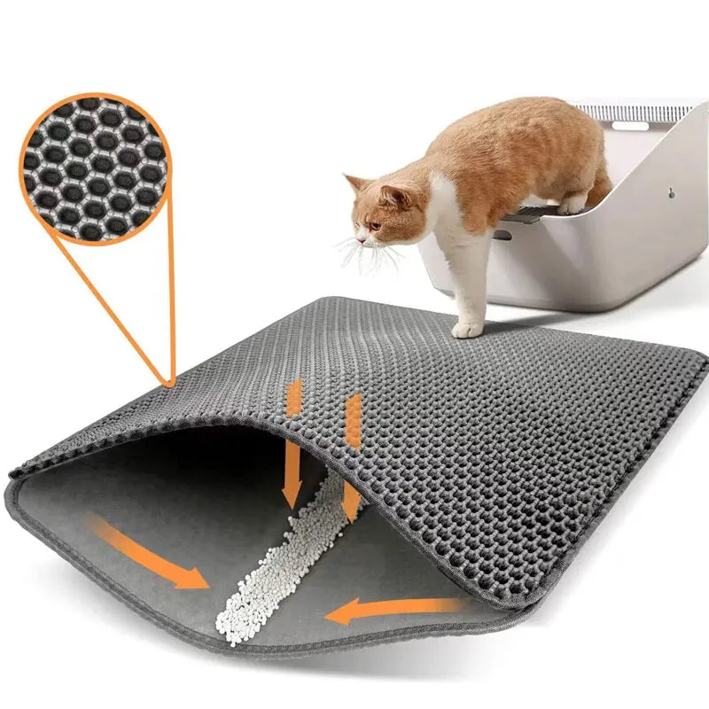 Double Layer Cat Litter Mat | Waterproof & Easy Clean