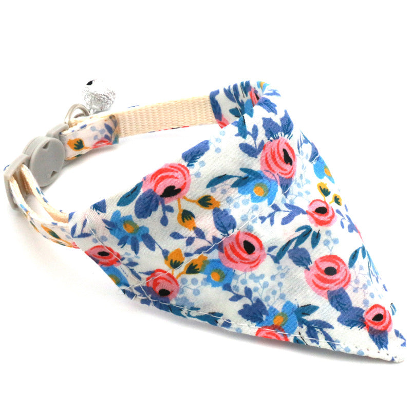 Floral Dog Bandana | Adjustable Neck Scarf for Dogs & Cats