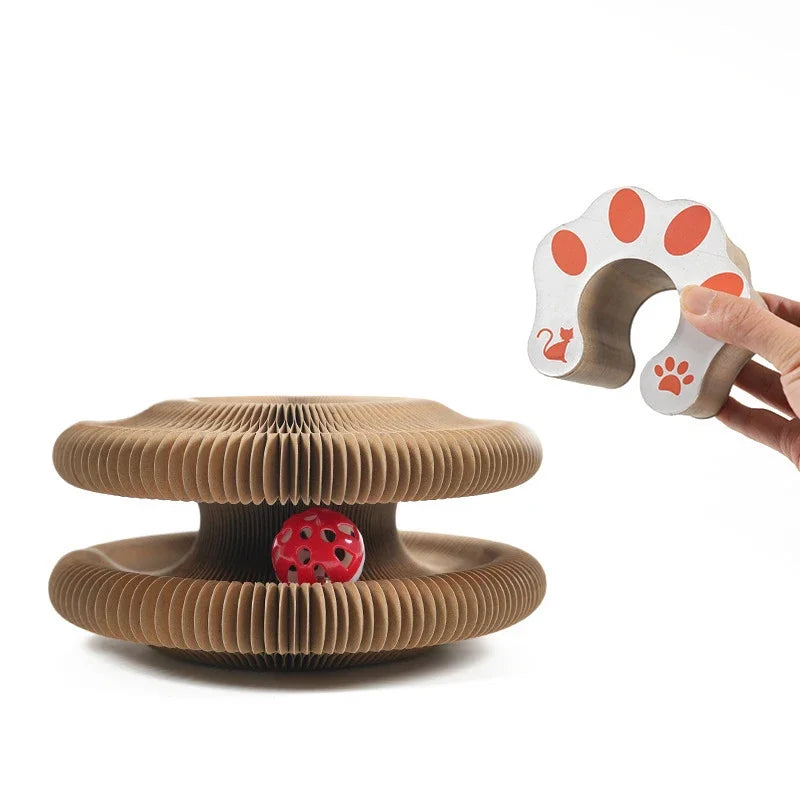 Organ Cat Scratching Board — Foldable Interactive Toy with Bell for Kittens & Cats