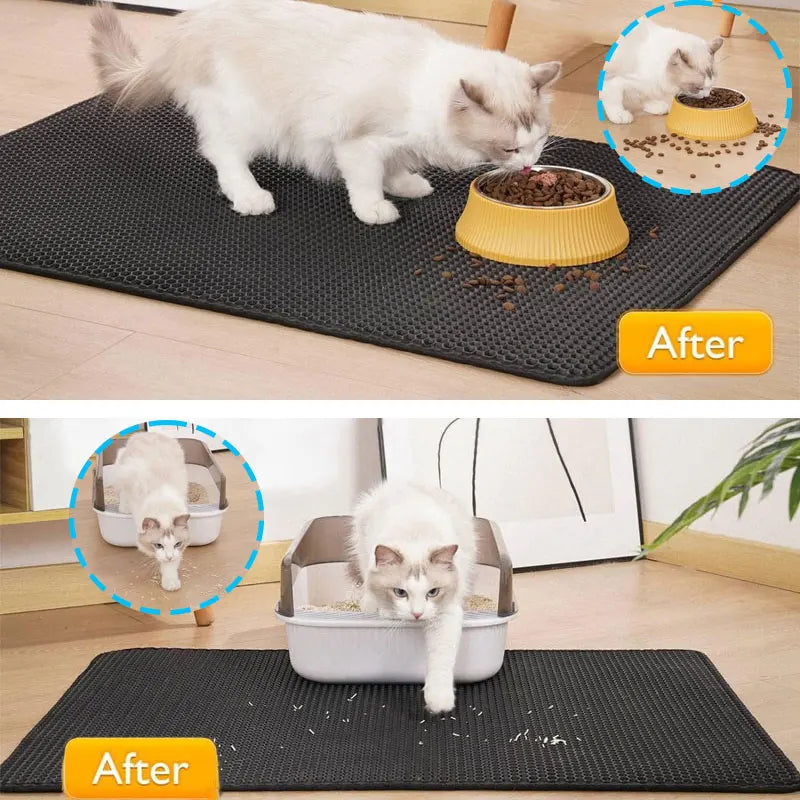 Double Layer Cat Litter Mat | Waterproof & Easy Clean
