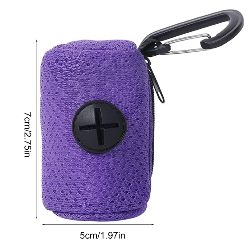 Dog Poop Bag Dispenser | Leak-Proof with Carabiner Clip