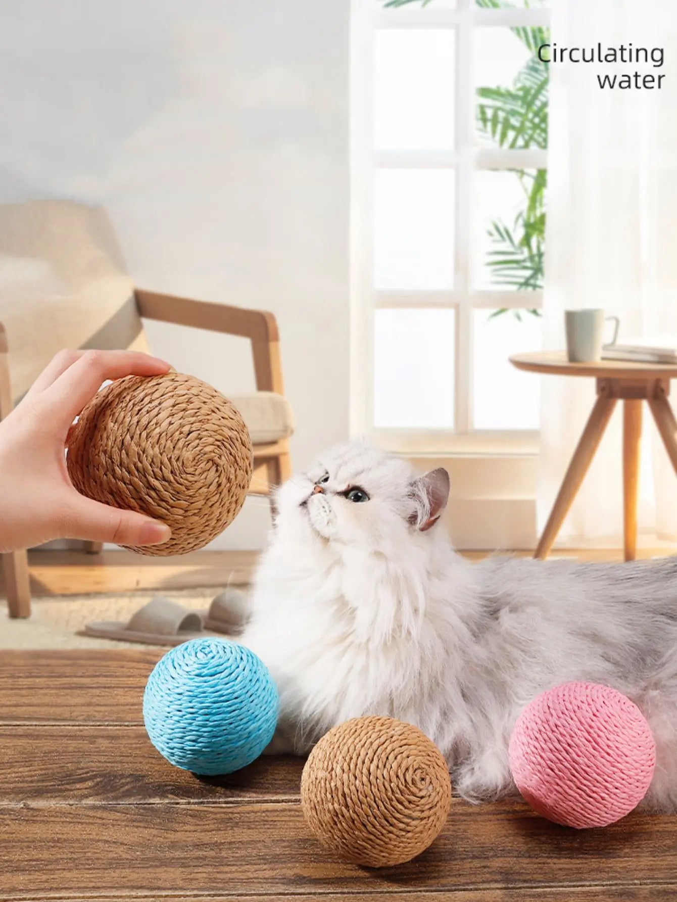 Sisal Cat Scratching Ball — Interactive Toy for Kittens & Cats