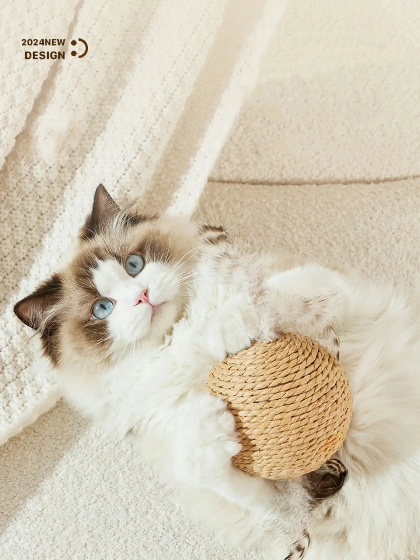 Sisal Cat Scratching Ball — Interactive Toy for Kittens & Cats