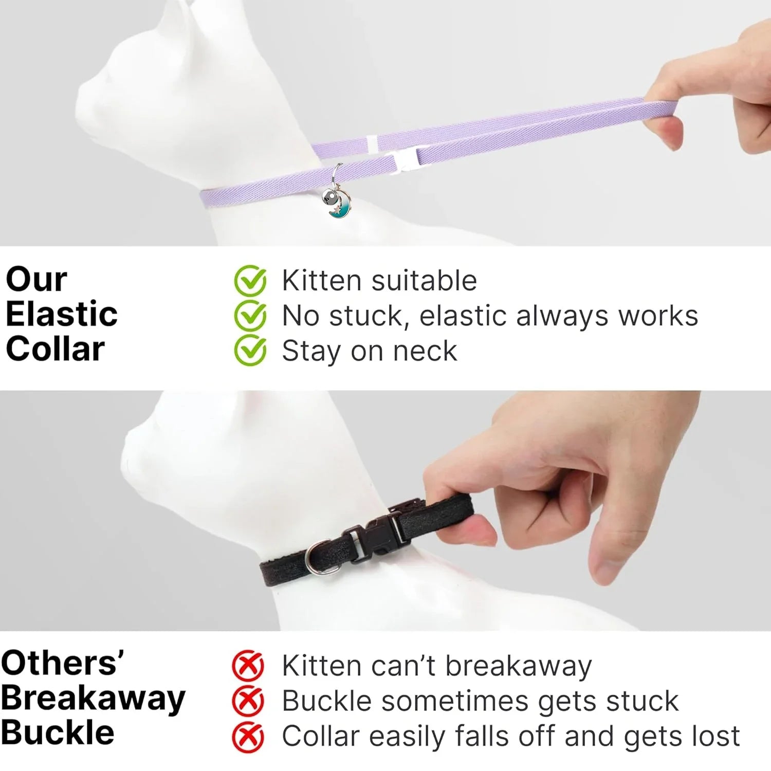 Fashion Airtag Cat Collar — Adjustable with Bell & Anti-Lost Tag Holder
