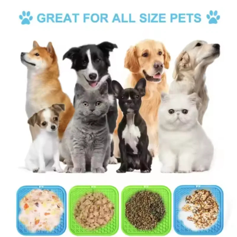 Dog Lick Mat — Slow Feeder Silicone Pad for Dogs & Cats