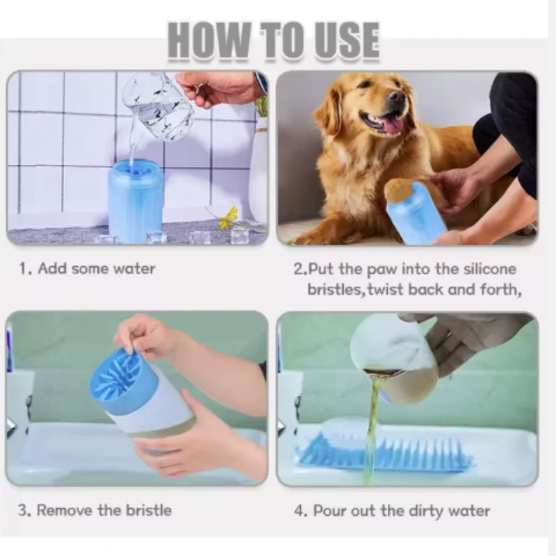 Dog Paw Cleaner Cup — Portable Soft Silicone Washer