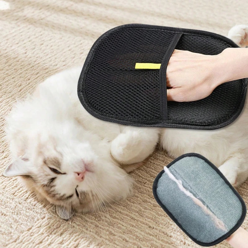 Pet Hair Remover Glove — Reusable Electrostatic Lint Brush for Dogs & Cats