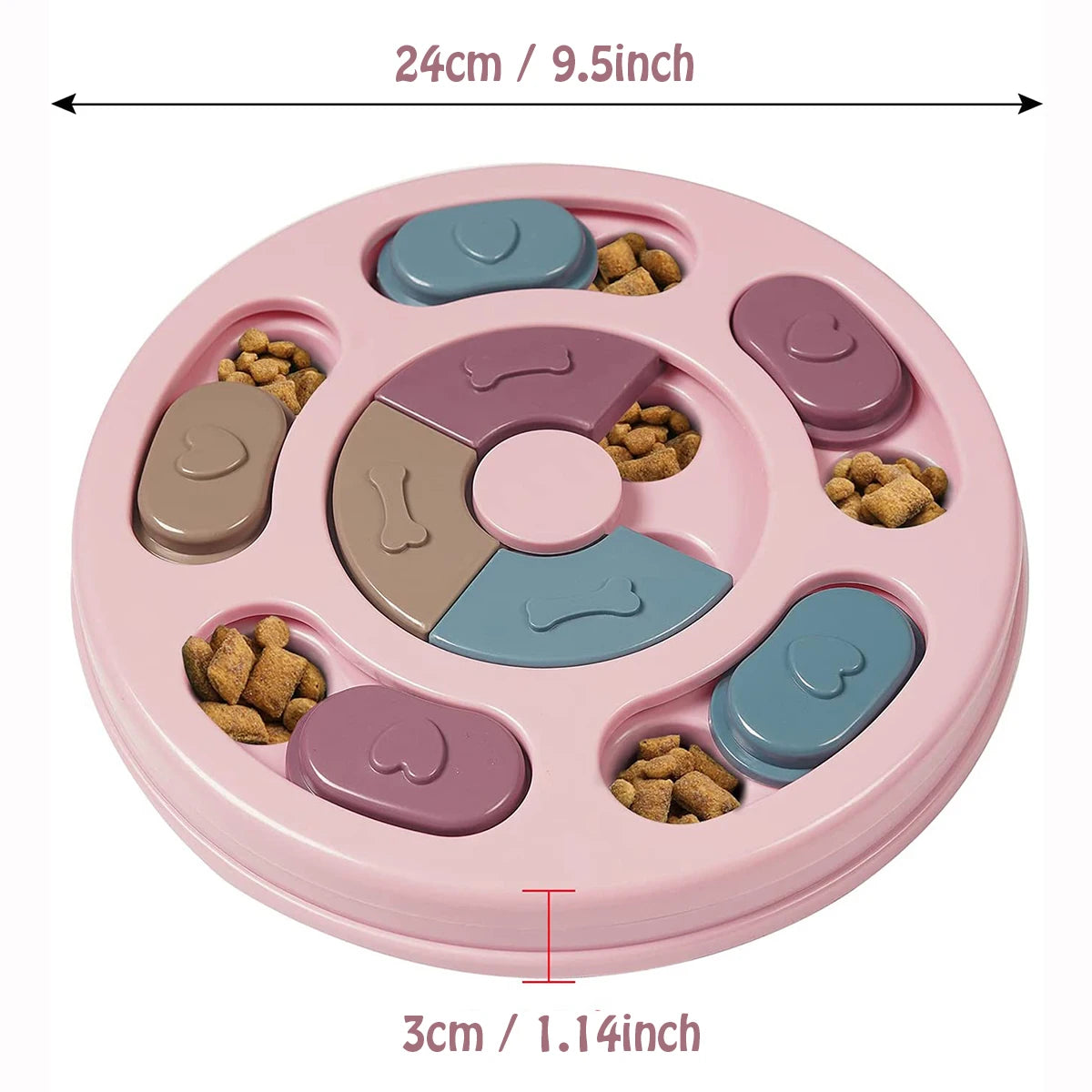 Dog Puzzle Slow Feeder Bowl — Interactive Training Toy to Relieve Boredom