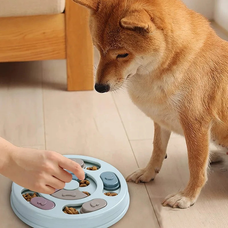 Dog Puzzle Slow Feeder Bowl — Interactive Training Toy to Relieve Boredom