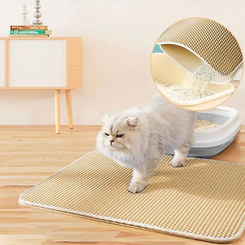 Double Layer Cat Litter Mat | Waterproof & Easy Clean