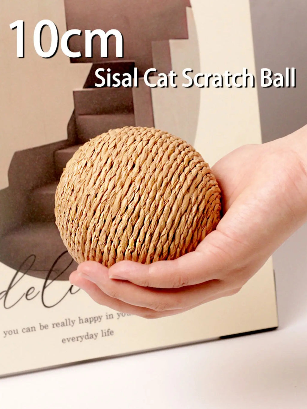 Sisal Cat Scratching Ball — Interactive Toy for Kittens & Cats