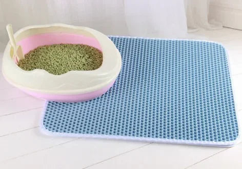 Double Layer Cat Litter Mat — Waterproof & Non-Slip for Litter Box