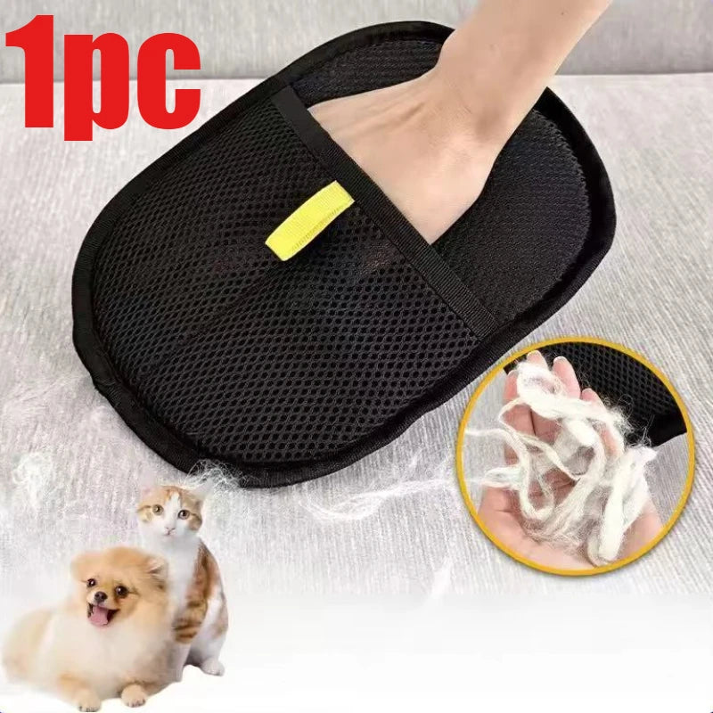 Pet Hair Remover Glove — Reusable Electrostatic Lint Brush for Dogs & Cats