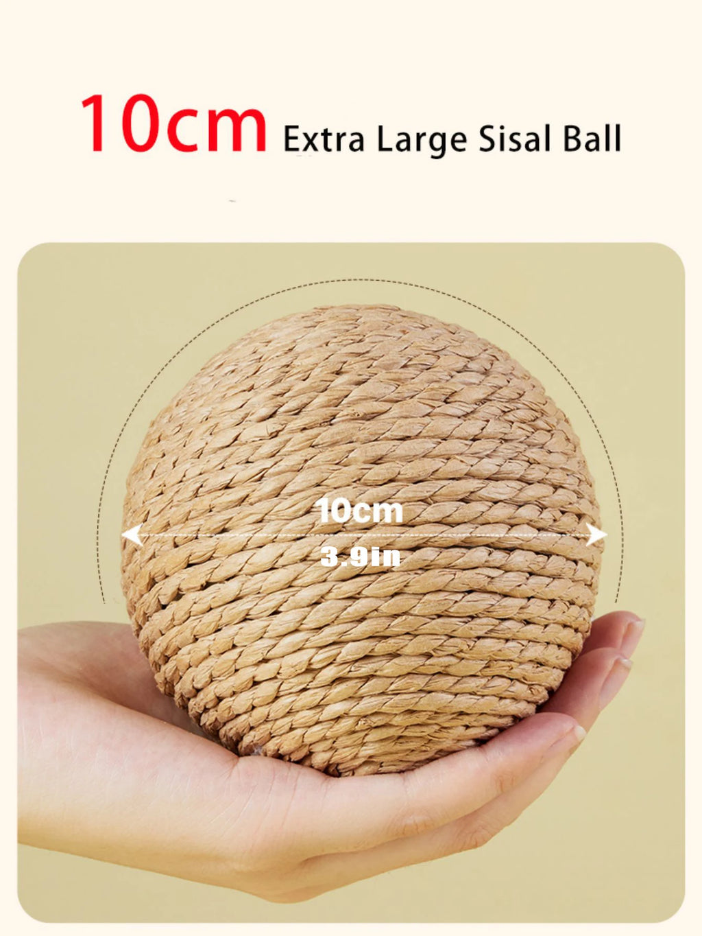 Sisal Cat Scratching Ball — Interactive Toy for Kittens & Cats