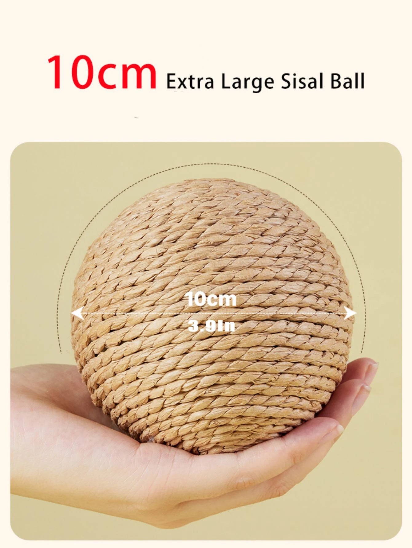 Sisal Cat Scratching Ball — Interactive Toy for Kittens & Cats