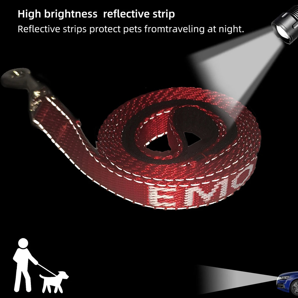 Red Dog Leash for Small & Medium Dogs — Outdoor Walking & Running