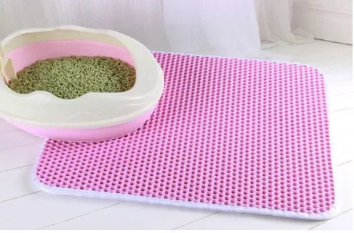 Double Layer Cat Litter Mat — Waterproof & Non-Slip for Litter Box