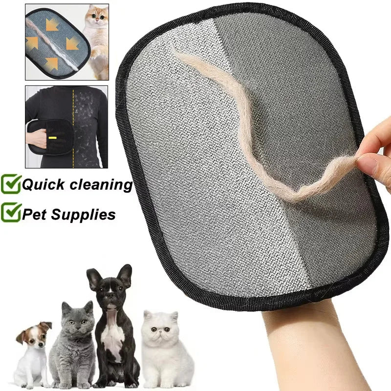 Pet Hair Remover Glove — Reusable Electrostatic Lint Brush for Dogs & Cats